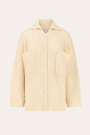 Cashmere Silk Open-Knit Cardigan - NATURALE - 37162 - 4