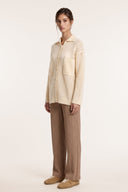 Cashmere Silk Open-Knit Cardigan - NATURALE - 37162 - 3