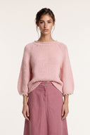 Mouliné Embellished Poncho Sweater - ROSE MOULI - 37163 - 1