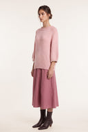 Mouliné Embellished Poncho Sweater - ROSE MOULI - 37163 - 3