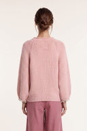 Mouliné Embellished Poncho Sweater - ROSE MOULI - 37163 - 2