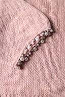 Mouliné Embellished Poncho Sweater - ROSE MOULI - 37163 - 5