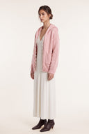 Mouliné Embellished Hooded Jacket - ROSE MOULI - 37164 - 3