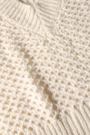 Cashmere Silk Micro-Paillettes V-Neck Sweater - WHITE - 37165 - 5