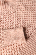 Alpaca Wool Micro-Paillettes V-Neck Sweater - BLUSH - 37546 - 5