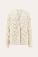 Cashmere Silk Micro-Paillettes Cardigan - WHITE - 37167 - 4