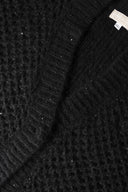Cashmere Silk Micro-Paillettes Cardigan - BLACK - 37168 - 5