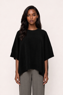 Cashmere Poncho Sweater - BLACK - 37547 - 1