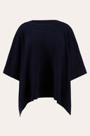 Cashmere Poncho Sweater - BLUE NAVY - 37171 - 4