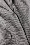 Loosely fitted plissè wool viscose coat - PEARL - 37549 - 5
