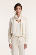 Ultra-Fine Wool Scarf - ECRU - 37553 - 1