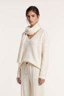 Ultra-Fine Wool Scarf - ECRU - 37553 - 3