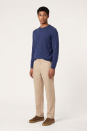 Ultrafine Wool Crew-Neck Sweater - DENIM - 37142 - 3