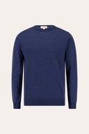 Ultrafine Wool Crew-Neck Sweater - DENIM - 37142 - 4