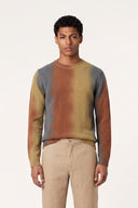 Airbrushed Wool Fleece Crew-Neck Sweater - MORO SHADE - 37148 - 1