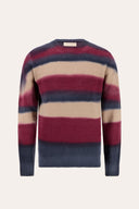 Airbrushed Striped Wool Fleece Crew-Neck Sweater - BORDEAUX S - 37149 - 4
