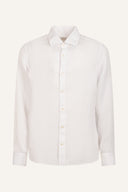Classic Pure Linen Shirt - WHITE - 35646 - 6