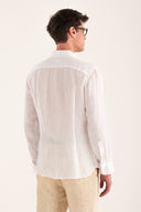 Classic Pure Linen Shirt - WHITE - 35646 - 3