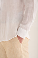 Classic Pure Linen Shirt - WHITE - 35646 - 5