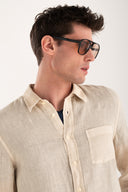 Regular Fit Linen Pocket Shirt - SAFARI SOF - 35867 - 4