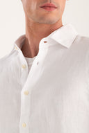 Contemporary Fit Linen Shirt - WHITE - 35870 - 5