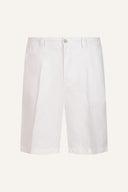 Regular Fit Chino-Style Linen Shorts - WHITE - 35872 - 4