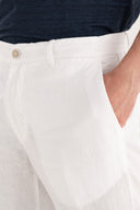 Chino Linen Pants - WHITE - 33527 - 4