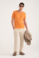 Pantaloni in lino con coulisse