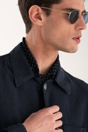 Relaxed Four-Button Linen Chore Jacket - MARINE - 35158 - 4