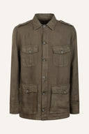 Regular Fit Linen Safari Jacket - KAKY - 35881 - 5