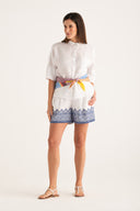 Camicia in lino scollo a V comoda