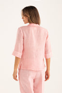 Regular Fit Linen Shirt - BALLERINA  - 34964 - 3