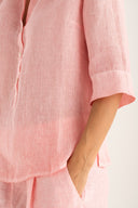 Regular Fit Linen Shirt - BALLERINA  - 34964 - 5