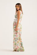 Regular Fit Printed Sleeveless Linen Top with Elasticated Hem - PRINTED FA - 35703 - 5