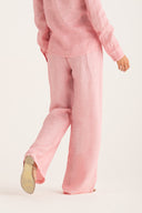 Wide-Leg Linen Trousers