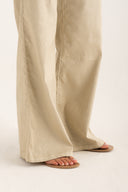 High-Waisted Five-Pocket Wide-Leg Linen Trousers - CORDA - 35891 - 4