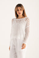 Maglione a maniche lunghe in maglia aperta dalla vestibilità rilassata