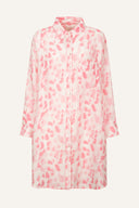 Printed Linen Shirt Dress - PINK PRINT - 33625 - 6
