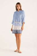 Regular fit linen shirt with button closure - 2