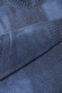 Airbrushed Check Wool Fleece Crew-Neck Sweater - ECLIPSE CH - 37150 - 5