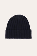 Cashmere Ribbed Beanie - BLUE NAVY - 37520 - 4