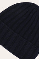 Cashmere Ribbed Beanie - BLUE NAVY - 37520 - 5