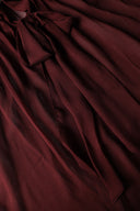 Sheer Viscose Crêponne Tie-Neck Blouse - BAROLO - 37154 - 5