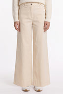 Comfort Bull Cotton Wide-Leg Pants - ECRU' - 37156 - 1