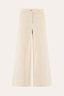 Comfort Bull Cotton Wide-Leg Pants - ECRU' - 37156 - 4