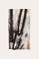 Abstract Printed Ultra-Fine Wool Scarf - SARI CARAM - 37554 - 4