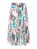 Printed Tiered Midi Skirt - 1