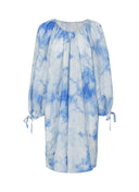 Printed Tie-Dye Linen Dress - WASHED - 36567 - 1