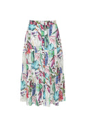 Printed Tiered Midi Skirt - WASHED - 36568 - 1