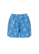Floral Embroidery Linen Shorts - RIVER - 36570 - 1